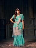 Chinon Banarasi Silk Saree With Blouse Piece