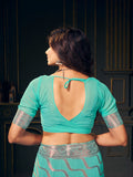Chinon Banarasi Silk Saree With Blouse Piece