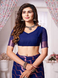 Chinon Banarasi Silk Saree With Blouse Piece