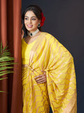 Chinon Banarasi Silk Saree With Blouse Piece