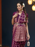 Chinon Banarasi Silk Saree With Blouse Piece