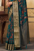 Emerald Green Digital Print Saree