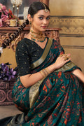 Emerald Green Digital Print Saree