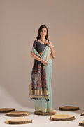 Muga Cotton Saree Featuring Beautiful Thread Weaving