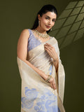 Muga Cotton Saree Featuring Beautiful Checks Thread Weaving
