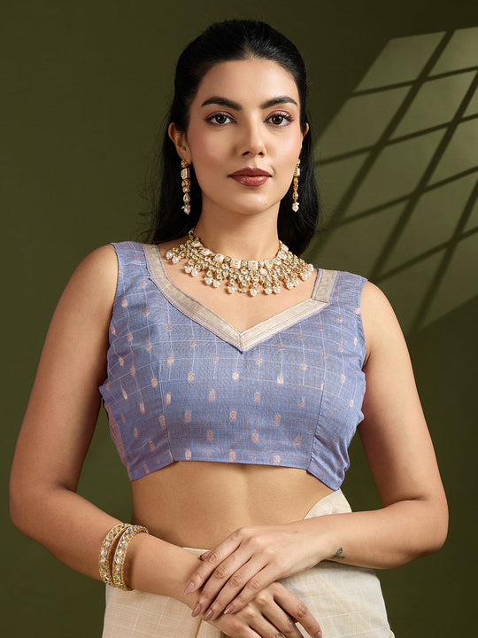 Muga Cotton Saree Featuring Beautiful Checks Thread Weaving