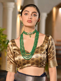 Blue Soft Tussar Silk Saree With Blouse Piece