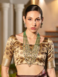 Green Soft Tussar Silk Saree With Blouse Piece