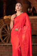 Vibrant Red Mysore Silk Saree