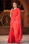 Vibrant Red Mysore Silk Saree