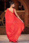 Vibrant Red Mysore Silk Saree