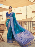 Green Soft Silk Festive Wear Saree With Blouse Piece