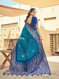 Green Soft Silk Festive Wear Saree With Blouse Piece
