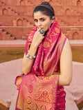 Purple Soft Silk Festive Wear Saree With Blouse Piece