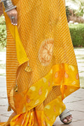 Marigold Yellow Georgette Saree