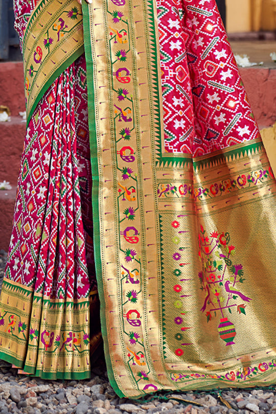 Magenta Pink Paithani Saree