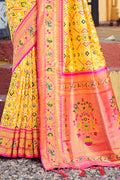 Lemon Yellow Paithani Saree