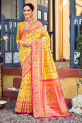 Lemon Yellow Paithani Saree