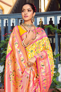 Lemon Yellow Paithani Saree