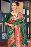 Forest Green Paithani Saree