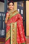 Taffy Red Paithani Saree