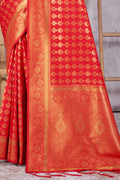 Taffy Red Banarasi Saree