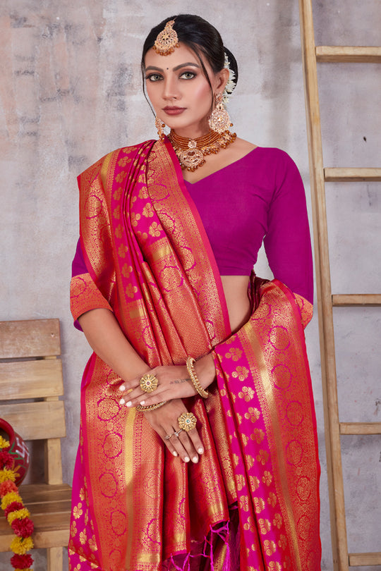 Special Pink Banarasi Saree