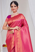 Magenta Pink Kanjivaram Saree