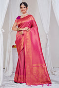 Magenta Pink Kanjivaram Saree