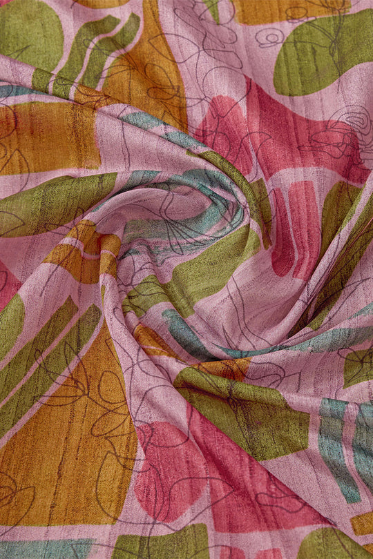 Purple Tussar Silk Saree With Blouse Piece