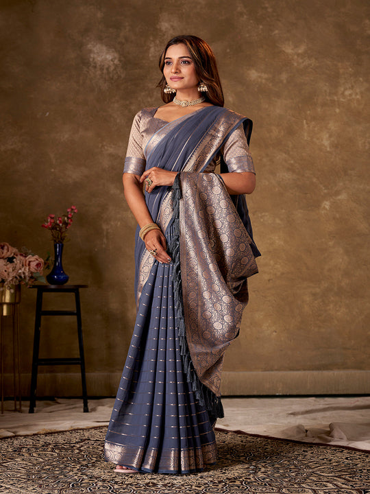 Georgette Banarasi Silk Saree With Blouse Piece