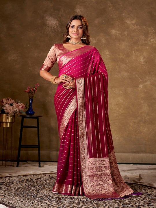 Georgette Banarasi Silk Saree With Blouse Piece