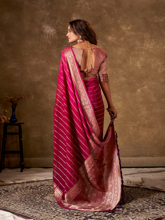 Georgette Banarasi Silk Saree With Blouse Piece