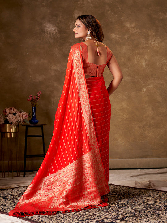 Georgette Banarasi Silk Saree With Blouse Piece