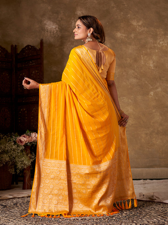 Georgette Banarasi Silk Saree With Blouse Piece