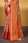 Salmon Pink Dharmavaram Silk Saree
