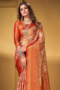 Salmon Pink Dharmavaram Silk Saree