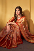 Salmon Pink Dharmavaram Silk Saree