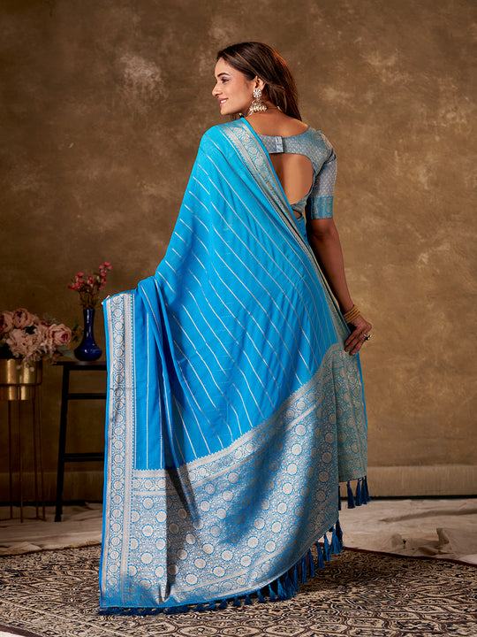 Georgette Banarasi Silk Saree With Blouse Piece