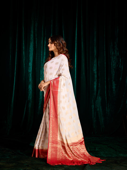 Georgette Banarasi Silk Saree With Blouse Piece