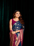 Georgette Banarasi Silk Saree With Blouse Piece