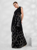 Black Georgette Saree With Blouse Piece