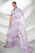 Multi Color Georgette Saree With Blouse Piece