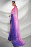 Multi Color Georgette Saree With Blouse Piece