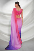 Multi Color Georgette Saree With Blouse Piece