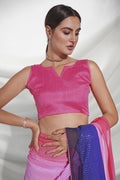 Multi Color Georgette Saree With Blouse Piece