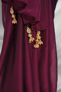 Magenta Georgette Saree With Blouse Piece