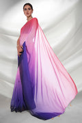 Pink Organza Saree With Blouse Piece