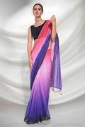 Pink Organza Saree With Blouse Piece