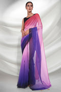 Pink Organza Saree With Blouse Piece